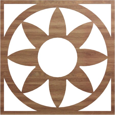 Ekena Millwork Blume Wood Fretwork Pierced Ceiling Medallion, Walnut, 40"OD x 13 7/8"ID x 1/4"T CMWP40X40X0250BLWA